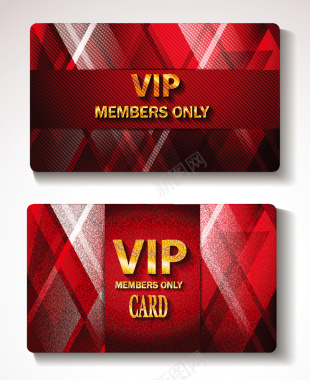 红色VIP会员卡背景素材背景