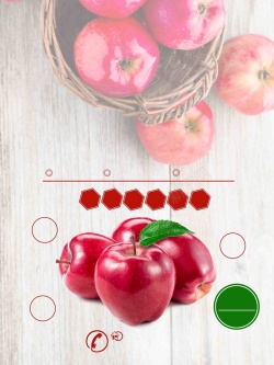带皮苹果脆红色简约秋季水果店铺新鲜红苹果促销高清图片