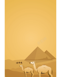 沙丘一带一路丝绸之路卡通海报背景设计高清图片