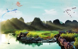 旅游胜地海报桂林旅游海报背景模板高清图片