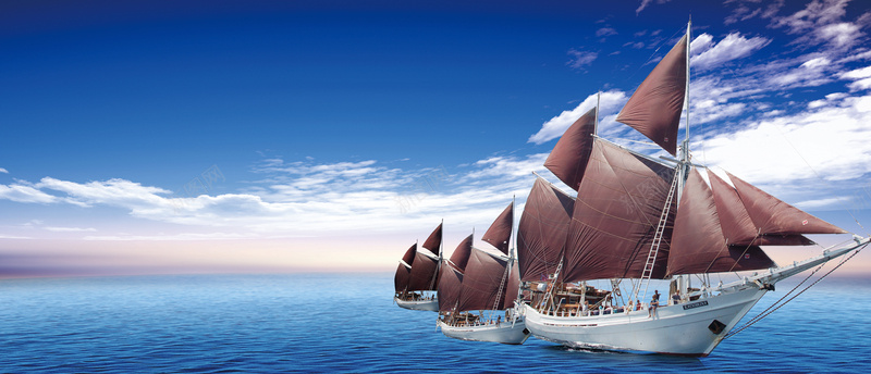 蓝色大海企业文化背景jpg设计背景_新图网 https://ixintu.com 蓝天 大海 帆船 企业文化 海报banner 摄影 风景