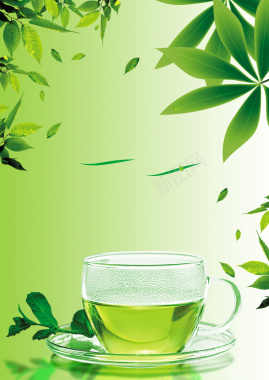 绿茶海报背景设计背景