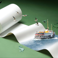 伊斯坦布尔创意伊斯坦布尔航行的船高清图片