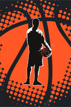 努力的运动员篮球比赛海报背景高清图片