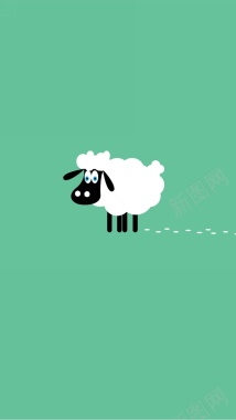卡通创意羊H5背景背景