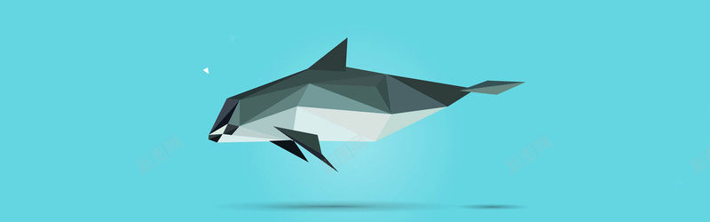 鲨鱼jpg设计背景_新图网 https://ixintu.com 海报banner 几何 动物 蓝色 鲨鱼 卡通 童趣 手绘
