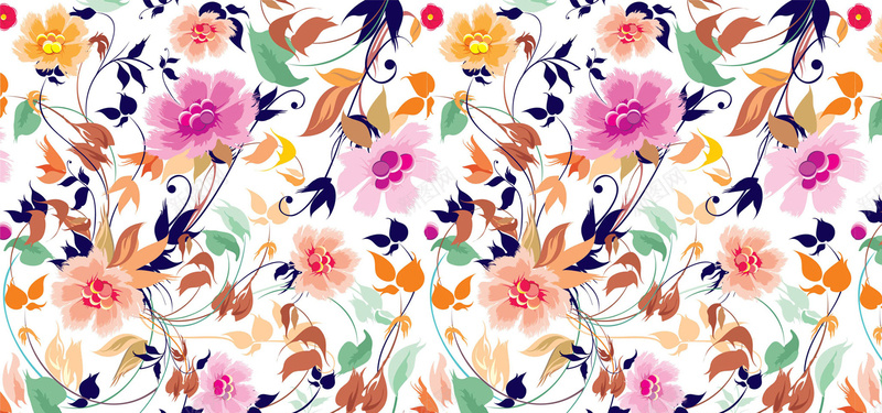 彩色花卉纹理质感图背景