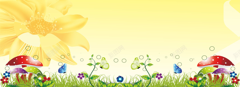 清新背景psd设计背景_新图网 https://ixintu.com 海报banner 其他 卡通 学校 首页海报