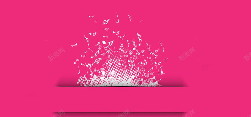 卡通音乐背景jpg设计背景_新图网 https://ixintu.com 乐符 卡通 圆形 紫色 音乐 海报banner 童趣 手绘