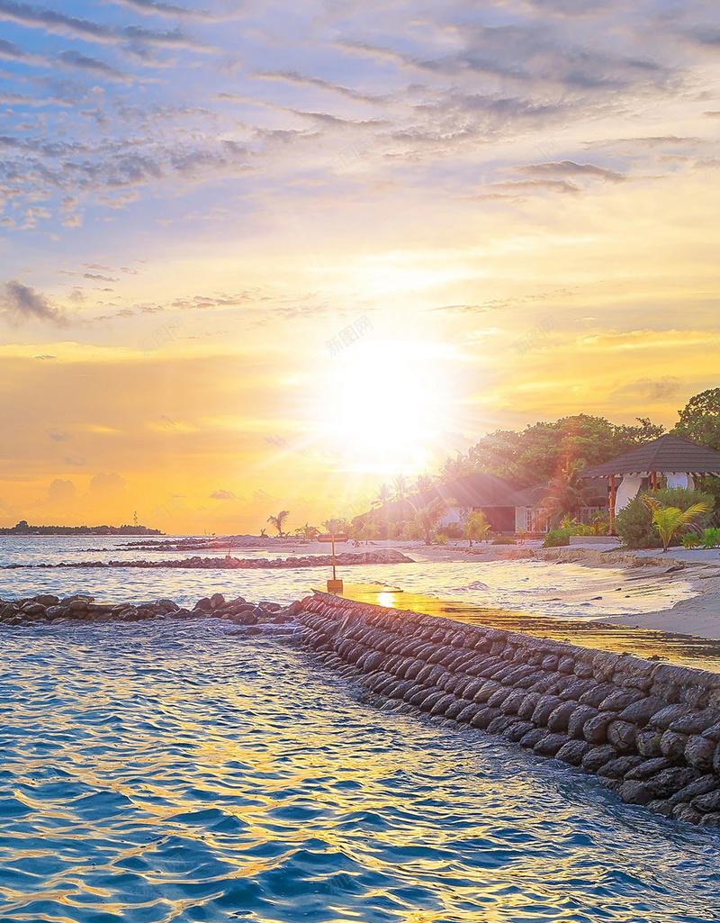 海水霞光山水背景jpg设计背景_新图网 https://ixintu.com 海水 霞光 晚霞 山水 背景 摄影 风景