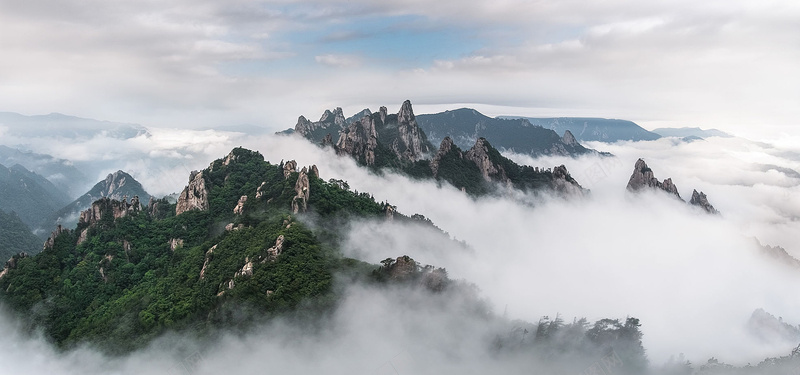 云海山脊云海背景图背景