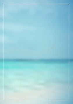 卡通质感毛玻璃夏季清凉促销海岸背景素材背景