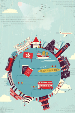 香港旅游海报香港旅游海报背景高清图片