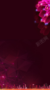 大气紫色梦幻H5背景素材背景
