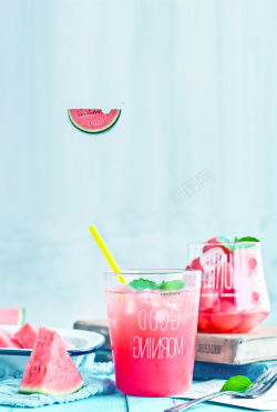 饮料宣传夏季饮料海报背景高清图片