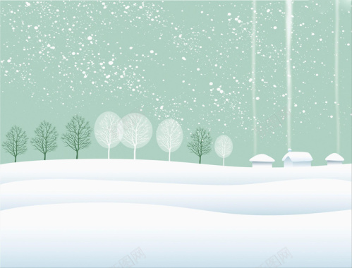 手绘雪插画背景素材背景