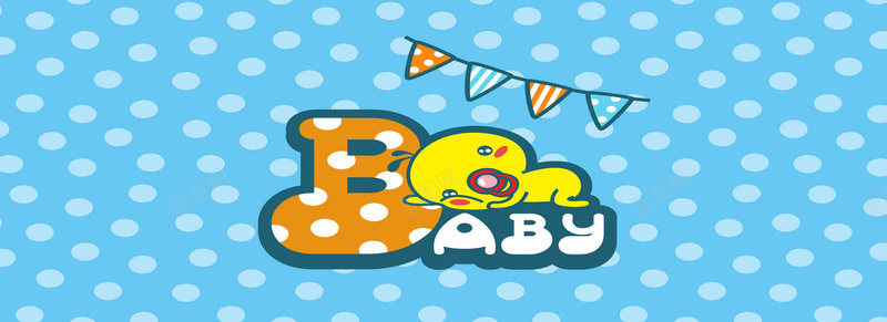 卡通小babyjpg设计背景_新图网 https://ixintu.com 海报banner 卡通 可爱 小孩 蓝色