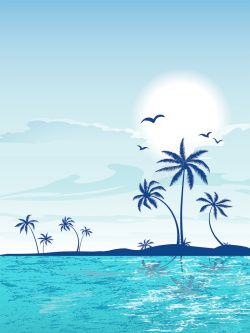 夏季景色夏季大海风景旅游平面广告高清图片