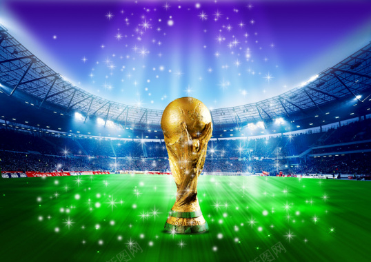 世界杯主题足球场背景宣传海报背景