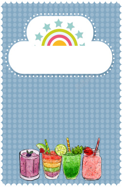 草莓pop字蓝色简约矢量夏季果汁冰沙海报背景高清图片