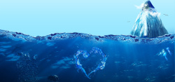 冰川水淘宝蓝色冰川背景情暖寒冬海报背景高清图片