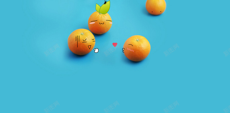 可爱橘子背景jpg设计背景_新图网 https://ixintu.com 可爱 橘子 橙子 水果 蓝色 详情页海报 文艺 小清新 简约