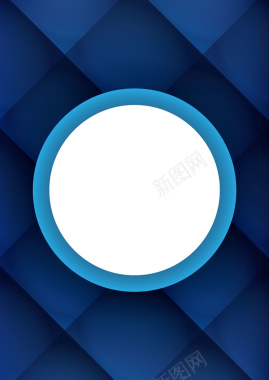 蓝色几何方块圆形画册封面背景背景