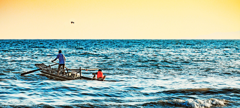 渔民海景打渔图片背景背景