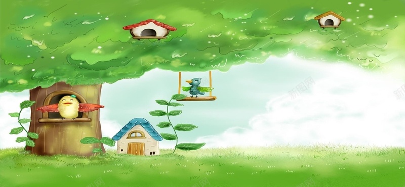 夏季可爱卡通背景jpg设计背景_新图网 https://ixintu.com 海报banner 可爱卡通 卡通 夏季 童趣 手绘