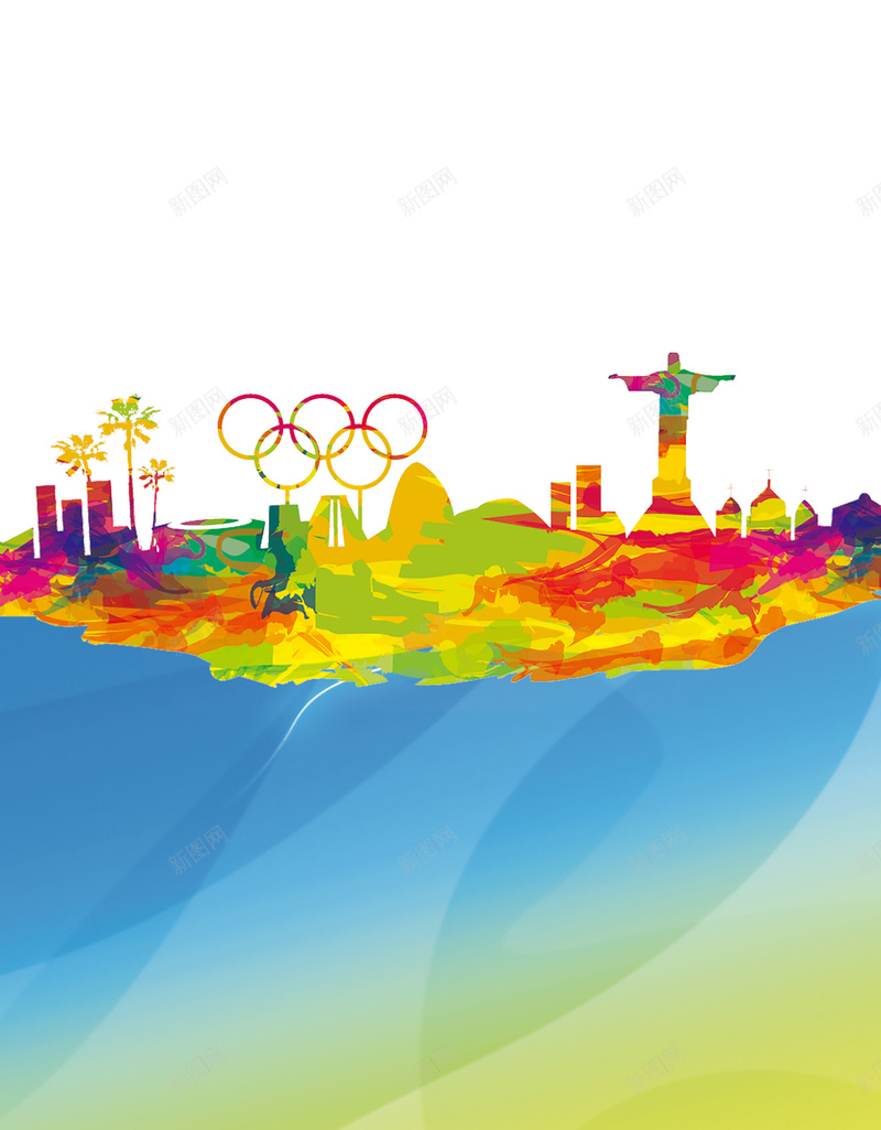 夏季里约奥运会背景素材psd设计背景_新图网 https://ixintu.com 运动 奥运会 炫酷 背景 海报
