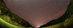 星际绿色星空banner背景高清图片