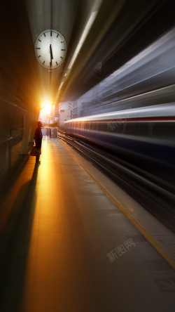 火车乘客车站H5摄影素材高清图片