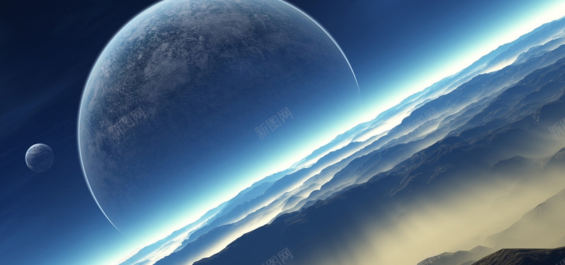 天空星球自然风光背景jpg设计背景_新图网 https://ixintu.com 海报banner 自然风光 天空 山峰 星球 科技 科幻 商务