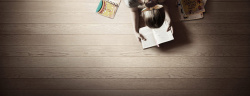 木质地板地板小孩看书背景高清图片