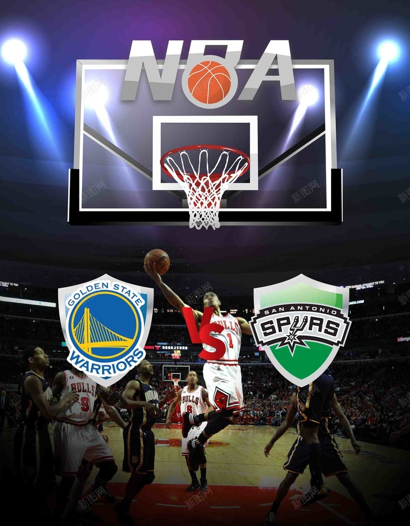 酷炫NBA篮球比赛宣传海报背景模板psd设计背景_新图网 https://ixintu.com 篮球比赛 职业联赛 背景模板 宣传 海报 酷炫NBA 活动