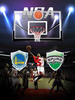 篮球比赛活动酷炫NBA篮球比赛宣传海报背景模板高清图片