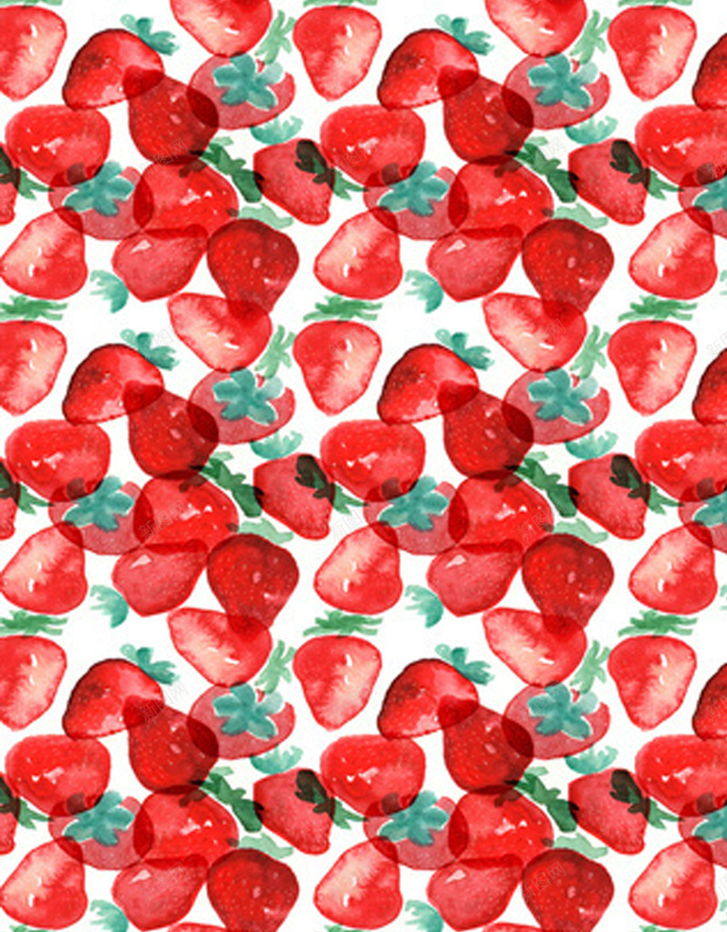 红色草莓卡通H5背景jpg设计背景_新图网 https://ixintu.com 卡通 可爱 文艺 红色 草莓 小清新 简约 童趣
