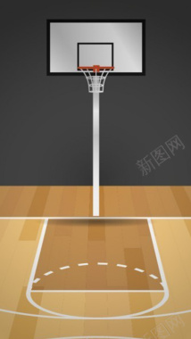 扁平篮球场图案背景图背景