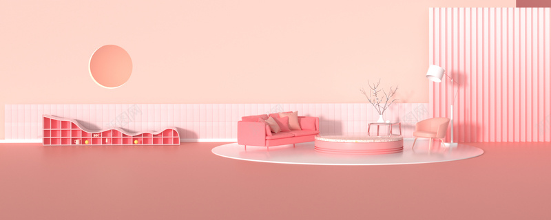 C4D粉红色家居展台背景jpg设计背景_新图网 https://ixintu.com C4D 粉红色 家居 展台