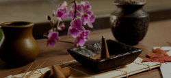 花卉罐子沉香背景高清图片