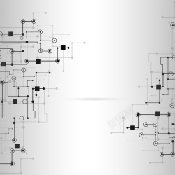 科技感电线版科技商务电线灰白背景素材高清图片