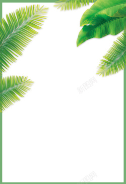 美叶简约夏季美妆海报背景高清图片