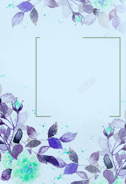 漂亮的颜料梦幻草丛美容淡蓝色背景素材高清图片
