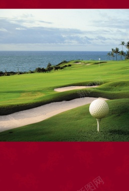 高尔夫球场房地产宣传海报背景背景