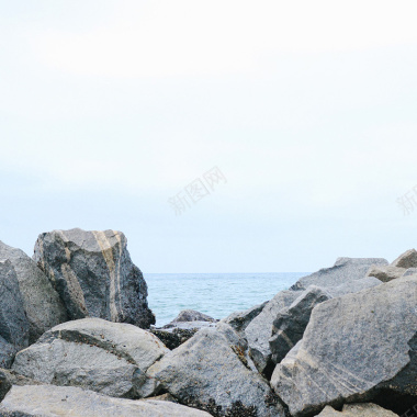 海滨石头背景图背景