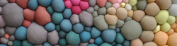 质感鹅卵石五彩圆形堆叠质感benner高清图片