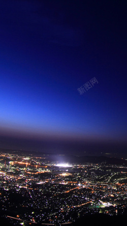 喧闹商务城市的夜景H5背景高清图片