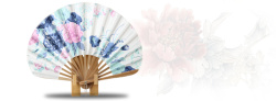 花扇中国风花朵背景高清图片