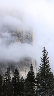 大山和悬崖背景
