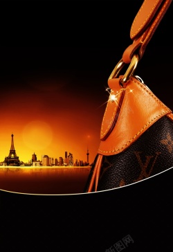 高档皮包奢侈品海报背景模板高清图片